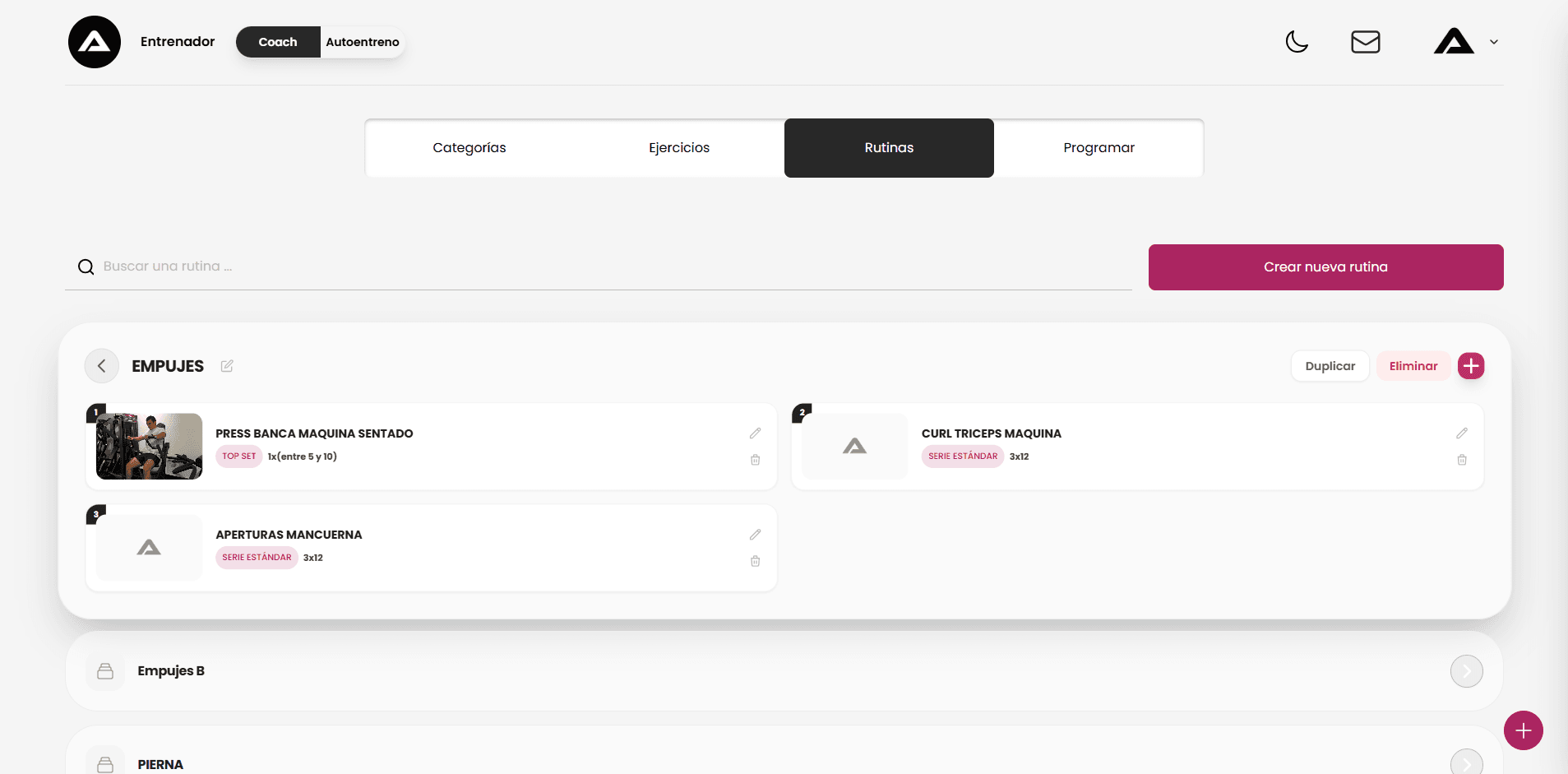 Biblioteca de rutinas